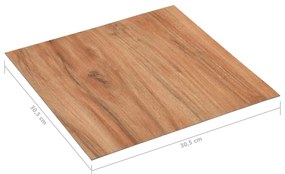 Tábuas de soalho autoadesivas 5,11 m² PVC madeira clara