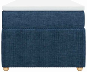 Cama com molas/colchão 90x200 cm tecido azul