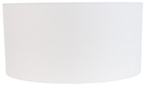 Abajur de Linho Branco Oval 50/33/25 Moderno