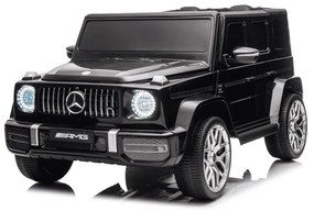 Carro elétrico para crianças Mercedes-Benz G63 AMG 24V, 4x4, 2 Lugares assento couro sintético, Rodas Eva Macias Preto