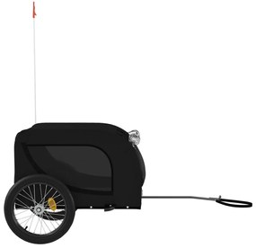 Reboque bicicleta p/ animais tecido oxford/ferro preto