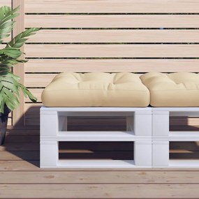 vidaXL Almofadão p/ sofá paletes 60x60x12 cm tecido bege