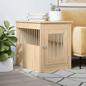 vidaXL Móvel casota para cão derivados de madeira carvalho sonoma