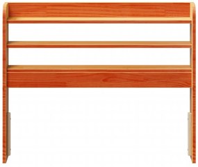 Cabeceira com prateleiras 90 cm pinho maciço castanho-mel
