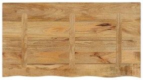 Tampo de mesa borda viva 100x60x2,5 cm mangueira áspera maciça