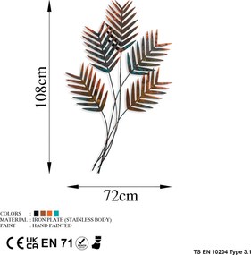 Acessório Decorativo de Parede Toona Sinensis – Multicolor – 72 x 108