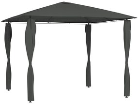 vidaXL Gazebo 3x3x2,6 m com capas para postes 160 g/m² antracite