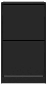 Sapateira c/ 2 gavetas articuladas 60x42x108 cm preto