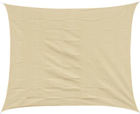 Outsunny Vela de Sombra Retangular 3x4 m Toldo Vela de HDPE com Proteção UV Aneis em Forma de D e Cordas para Jardim Pátio Piscina Areia