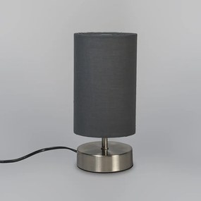 Candeeiro de mesa moderno cinzento com aço - Milo 2 Design,Industrial,Moderno