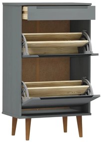 Sapateira MOLDE 59,5x35x103 cm pinho maciço cinzento