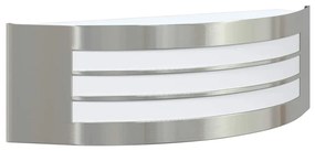 Luz de Parede Externa 2 pcs Prata Aço Inoxidável IP44
