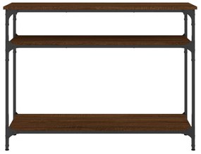 Mesa consola 100x29x75 cm derivados madeira carvalho castanho