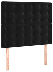 Cama com molas/colchão 80x200 cm veludo preto