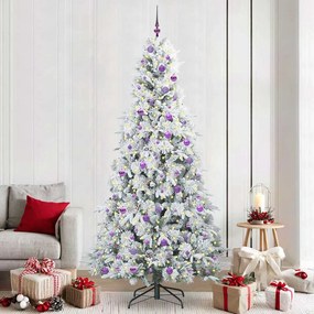 vidaXL Árvore de Natal Articulada Artificial Branco 240 cm PE e PVC