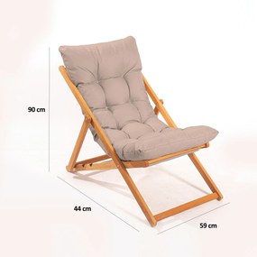 Cadeira de Jardim My006 – Castanho Natural – 59x90x44 cm | Tribo Home