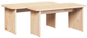 Mesa de centro 2 pcs Natural 100 x 69 x 35.5 cm