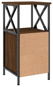 Mesa cabeceira 34x35,5x70cm derivados madeira carvalho castanho