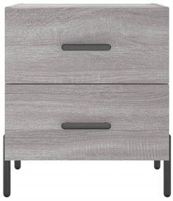 Mesas de cabeceira 2 pcs derivados de madeira sonoma cinza