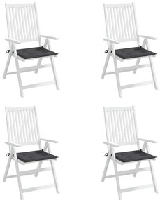 Almofadões p/ cadeiras de jardim 4 pcs tecido oxford antracite