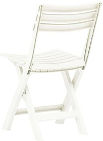 Cadeiras de jardim dobráveis 2 pcs plástico branco
