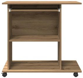 Mesa para computador carvalho artesanal 80x50x75 cm