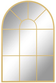 HOMCOM Espelho Decorativo de Parede 60x91 cm Espelho em Forma de Arco de Metal Estilo Moderno Dourado | Aosom Portugal