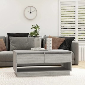 vidaXL Mesa centro 102,5x55x44 cm contraplacado carvalho sonoma cinza