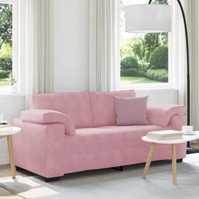 vidaXL Sofá-luvas 180x77x82 cm veludo rosa