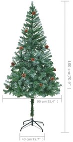 Árvore de Natal artificial com pinhas 180 cm