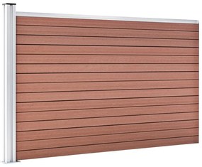 Painel de vedação para jardim 175x105 cm WPC castanho