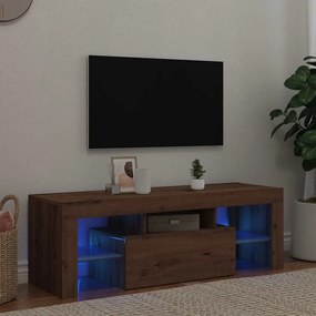 Móvel TV c/ luzes LED derivados de madeira carvalho artisiano