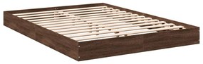 Estrutura cama s/ colchão derivados madeira carvalho castanho
