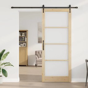 Porta Deslizante vidaXL com Conjunto de Ferragens 'ORKDAL'93x232 cm