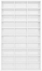 Armário p/ CD 102x16x177,5cm derivados madeira branco brilhante