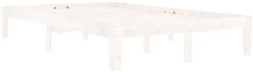Estrutura de cama 120x200 cm pinho maciço branco