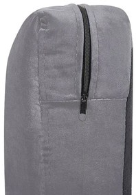 Capa de poltrona de veludo cinzento BERNES Beliani