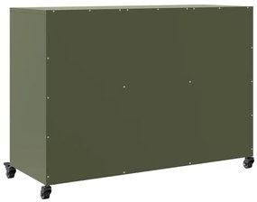 Aparador 100,5x39x72 cm aço verde-azeitona