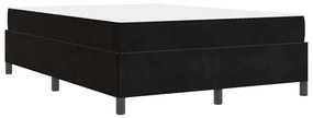 Estrutura da Cama Preto e Branco e Preto 160 x 200 cm Veludo