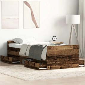 vidaXL Estrutura de cama sem colchão 90x200cm derivados de madeira