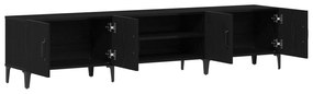 Estante de TV vidaXL Preta Carvalho 180x31,5x40 cm Madeira Engineered