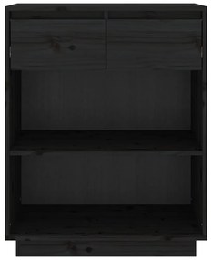 Armário consola 60x34x75 cm pinho maciço preto