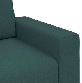 Sofá de 2 lugares 120 cm tecido verde-escuro
