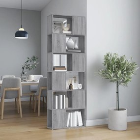 vidaXL Estante/divisória 60x24x186 cm cinzento sonoma