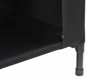 Casa para Cão de Tecido Oxford Preto e Aço