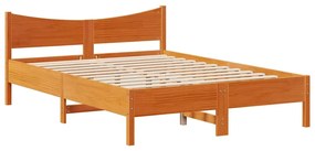 Estrutura cama c/ gavetas 120x190 cm pinho maciço castanho-mel