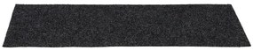 Tapetes de escada adesivos retangulares 15 pcs 60x25cm cinzento