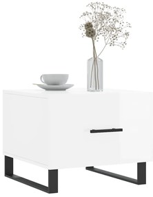 Mesas de centro 2 pcs 50x50x40 cm branco brilhante