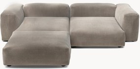 Sofá de canto modular em bombazina Vetsak (3 lugares)