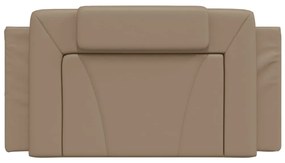 Almofadão de cabeceira 100 cm couro artificial cappuccino